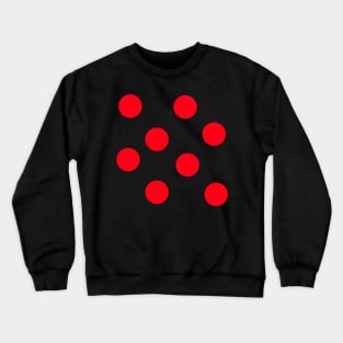 Red on Black Polka Dots Crewneck Sweatshirt